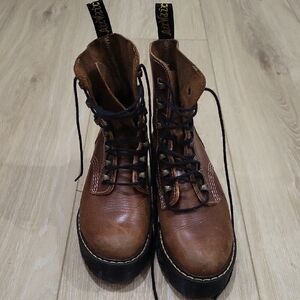 Dr. Martens Brown Leather Womens Boots